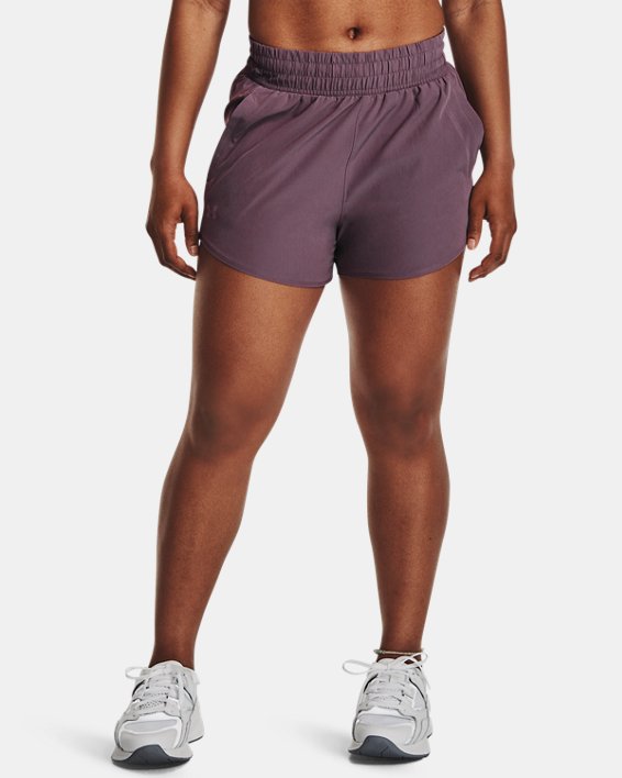 กางเกงขาสั้น UA Flex Woven 3" สำหรับผู้หญิง in Purple image number 0